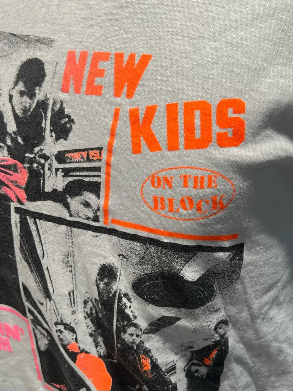 Vintage 1989 New Kids On The Block NKOTB T Shirt Hangin Tough Tour Large White - Picture 5 of 10